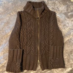 Express Ribbed sweater with double zip